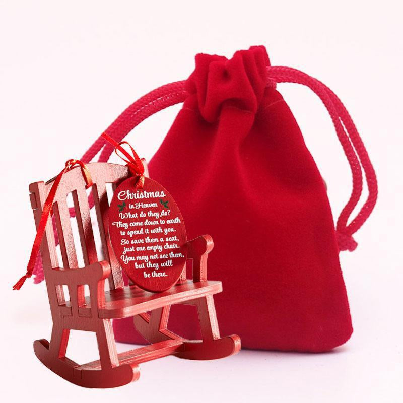 BowLift | Christmas Wooden Craft Small Rocking Chair Ornament