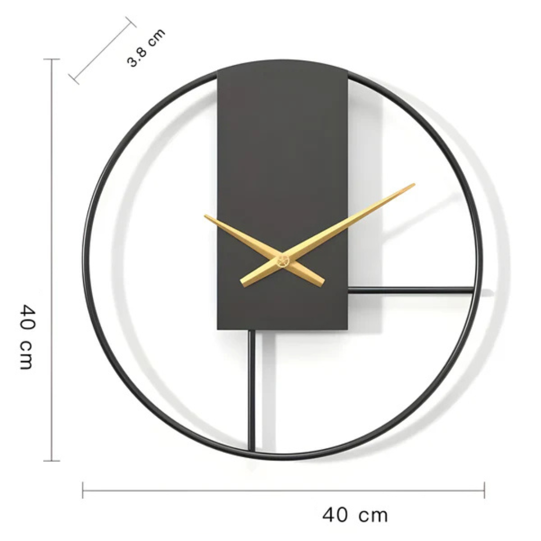 BowLift | Aurum | Minimalist Silent Wall Clock – Stylish Large Decorative Timepiece