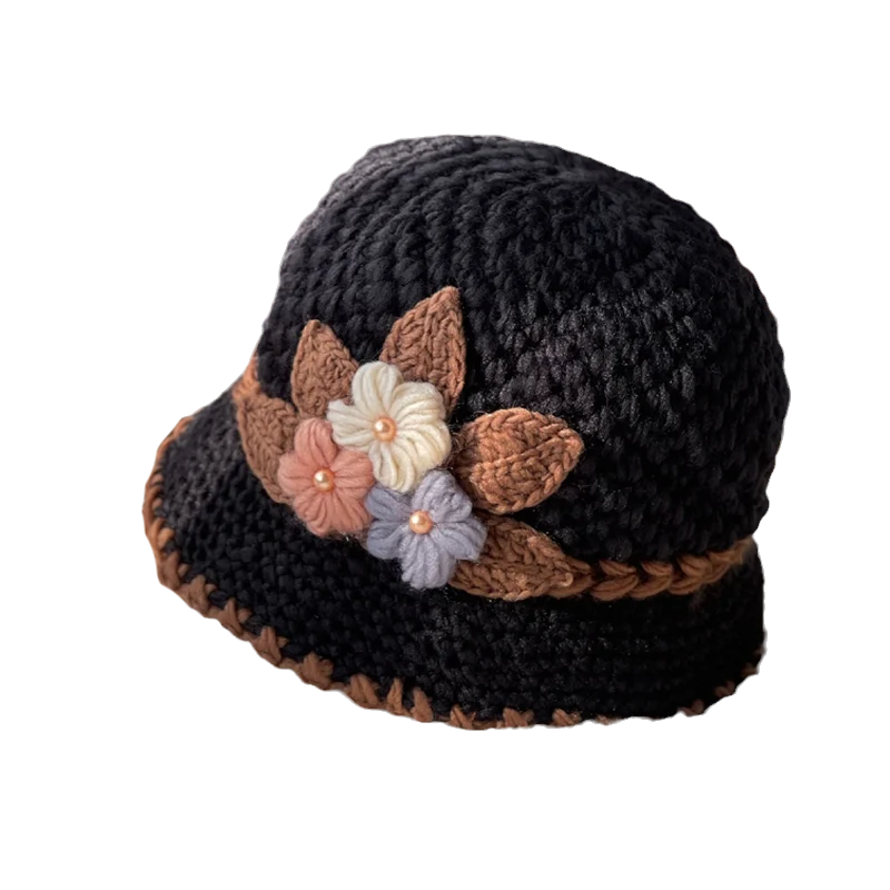 BowLift | French Thick Women's Flower Knit Wool Hat