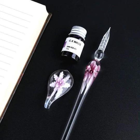BowLift | Glass Calligraphy Pen Set with Ink and Pen Holder