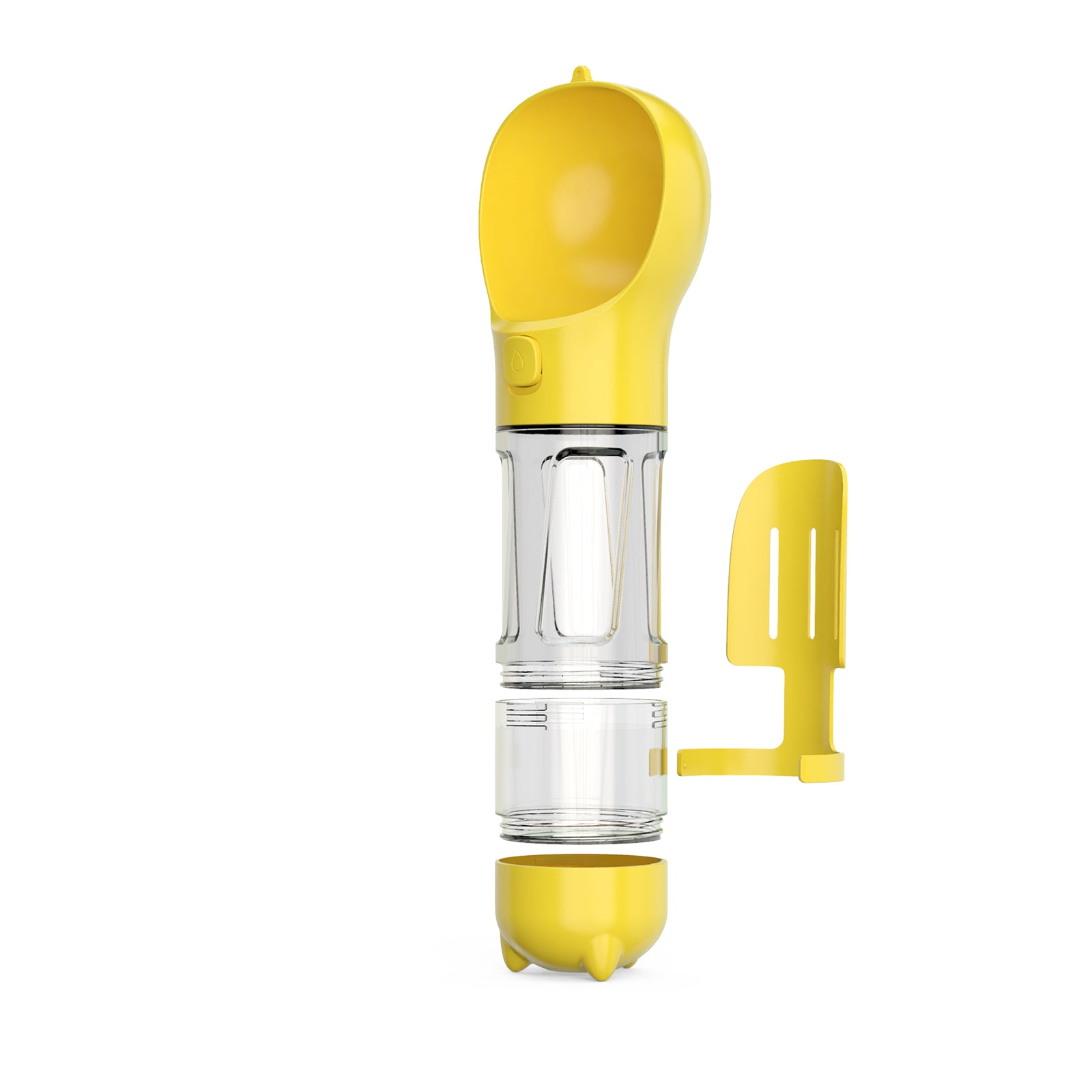 Portable 300ml Pet Water Bottle with Food Compartment & Bag
