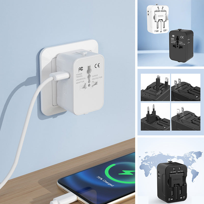 BowLift | Universal Travel Adapter with Dual USB Ports