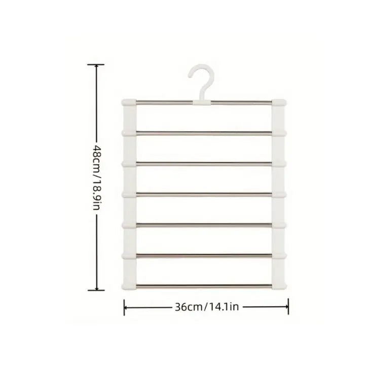 BowLift | 7 Rod Space-Saving Stainless Steel Trouser Hanger