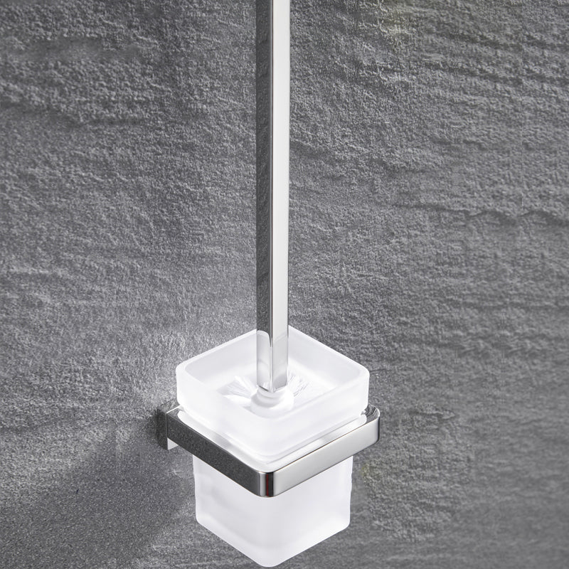 BowLift | 5-piece modern bathroom accessories as single item or in set Polished chrome bathroom set