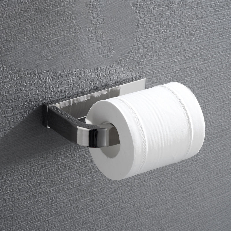 BowLift | 5-piece modern bathroom accessories as single item or in set Polished chrome bathroom set