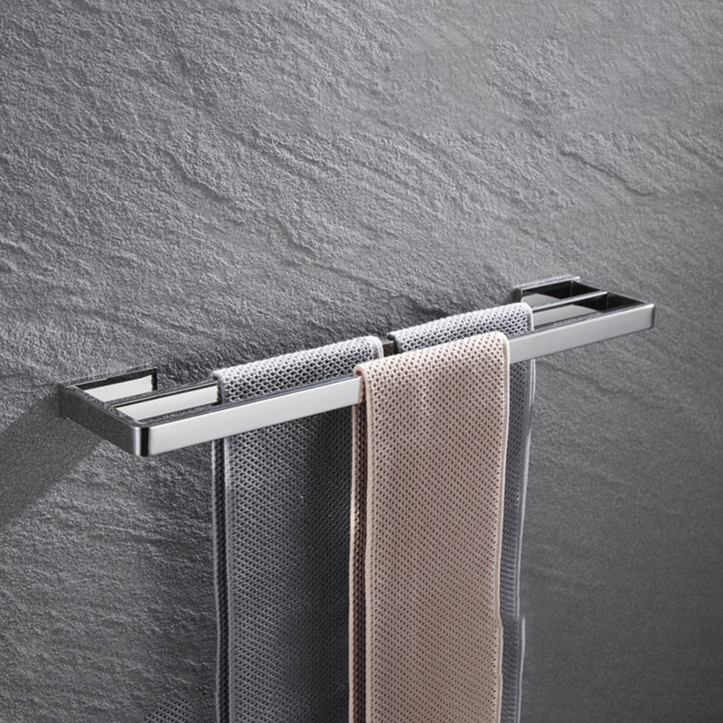 BowLift | 5-piece modern bathroom accessories as single item or in set Polished chrome bathroom set