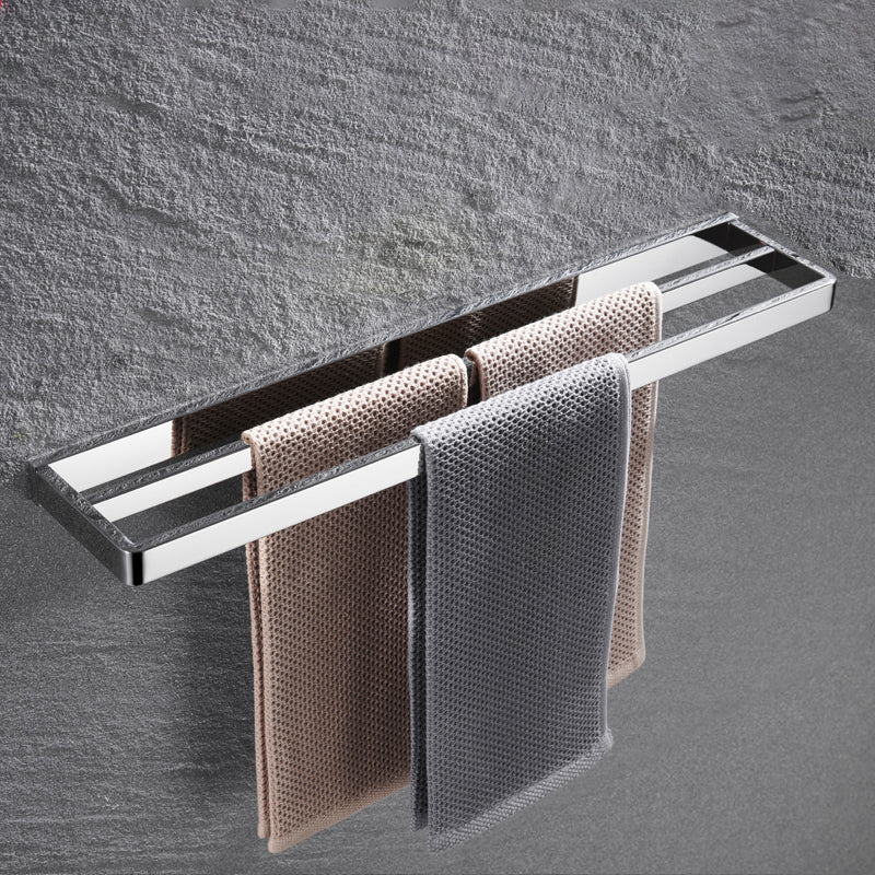 BowLift | 5-piece modern bathroom accessories as single item or in set Polished chrome bathroom set