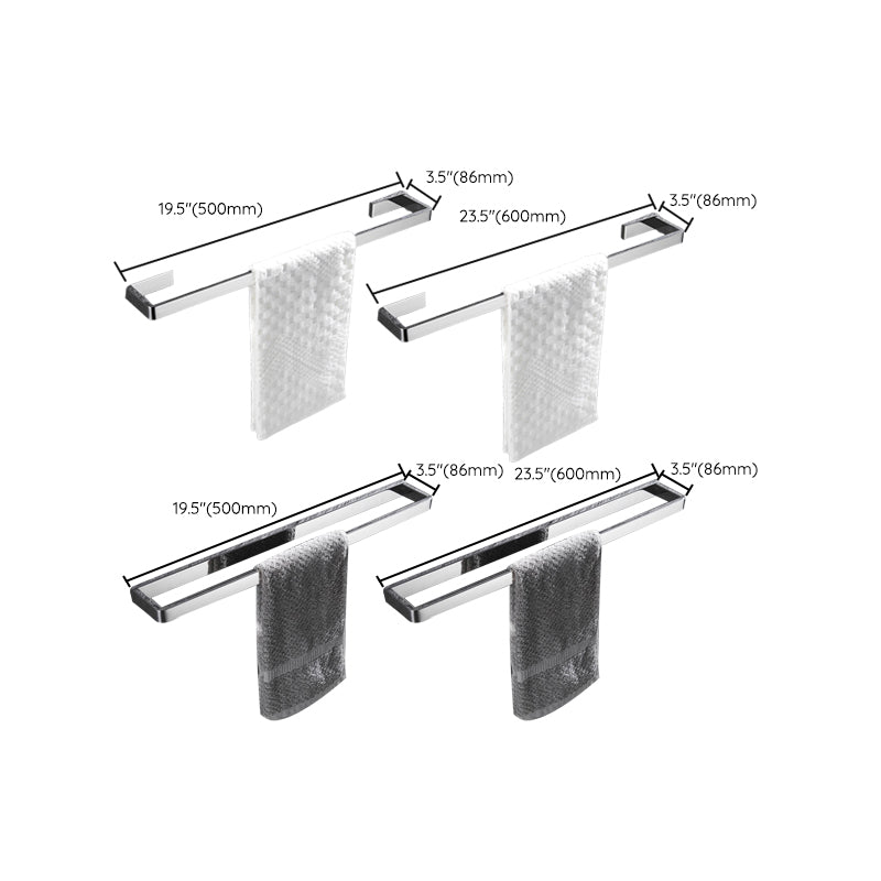 BowLift | 5-piece modern bathroom accessories as single item or in set Polished chrome bathroom set