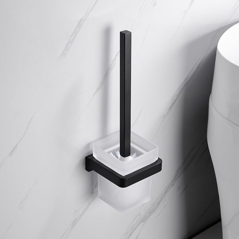 BowLift | Matt Black 5-piece modern bathroom accessory as a single item or as a set with towel bar