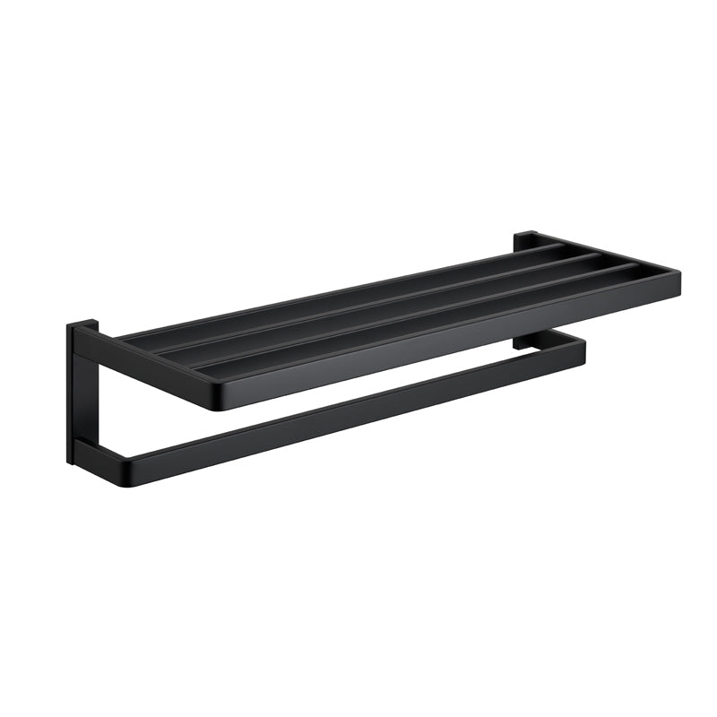 BowLift | Matt Black 5-piece modern bathroom accessory as a single item or as a set with towel bar
