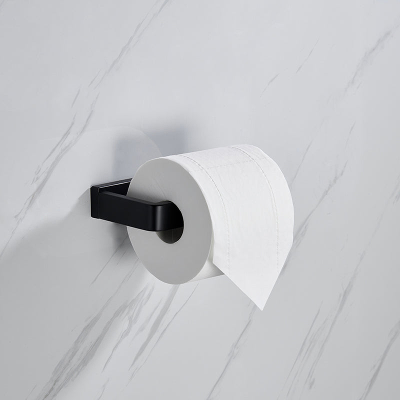 BowLift | Matt Black 5-piece modern bathroom accessory as a single item or as a set with towel bar