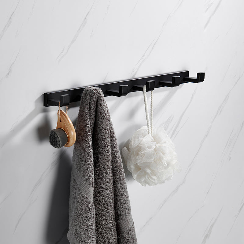 BowLift | Matt Black 5-piece modern bathroom accessory as a single item or as a set with towel bar