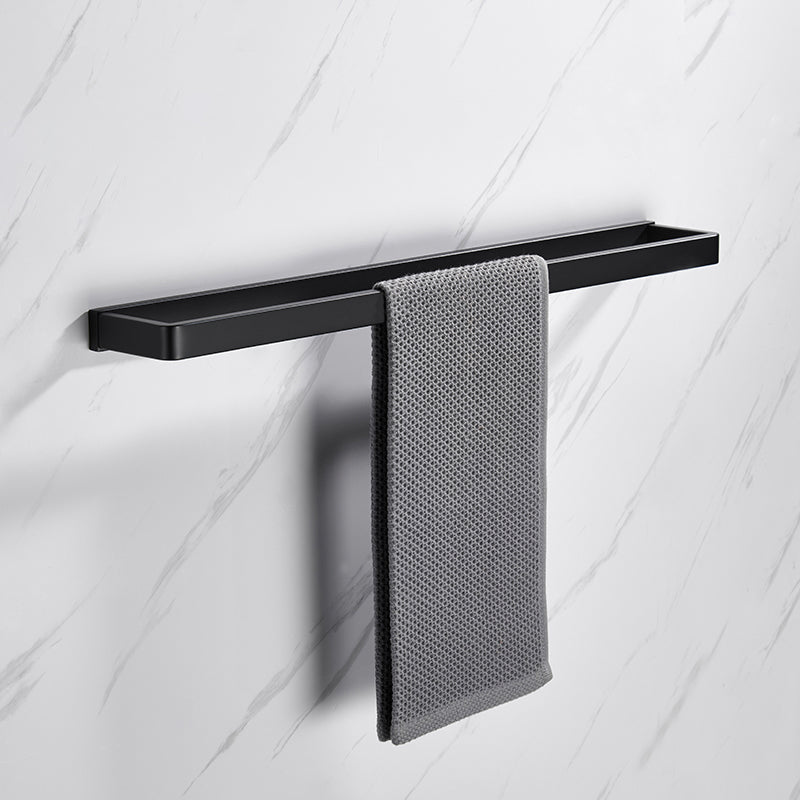 BowLift | Matt Black 5-piece modern bathroom accessory as a single item or as a set with towel bar