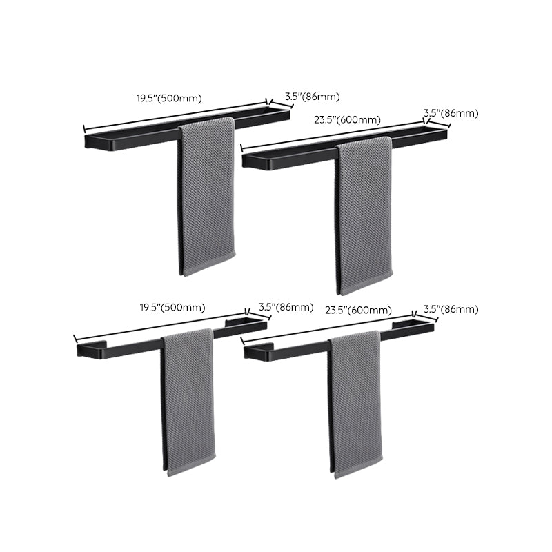 BowLift | Matt Black 5-piece modern bathroom accessory as a single item or as a set with towel bar