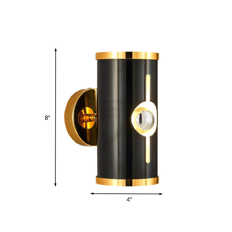 BowLift | Black version Cylinder Wall Light Modernist 1 head Metal Up and Down Wall-mounted Lamp
