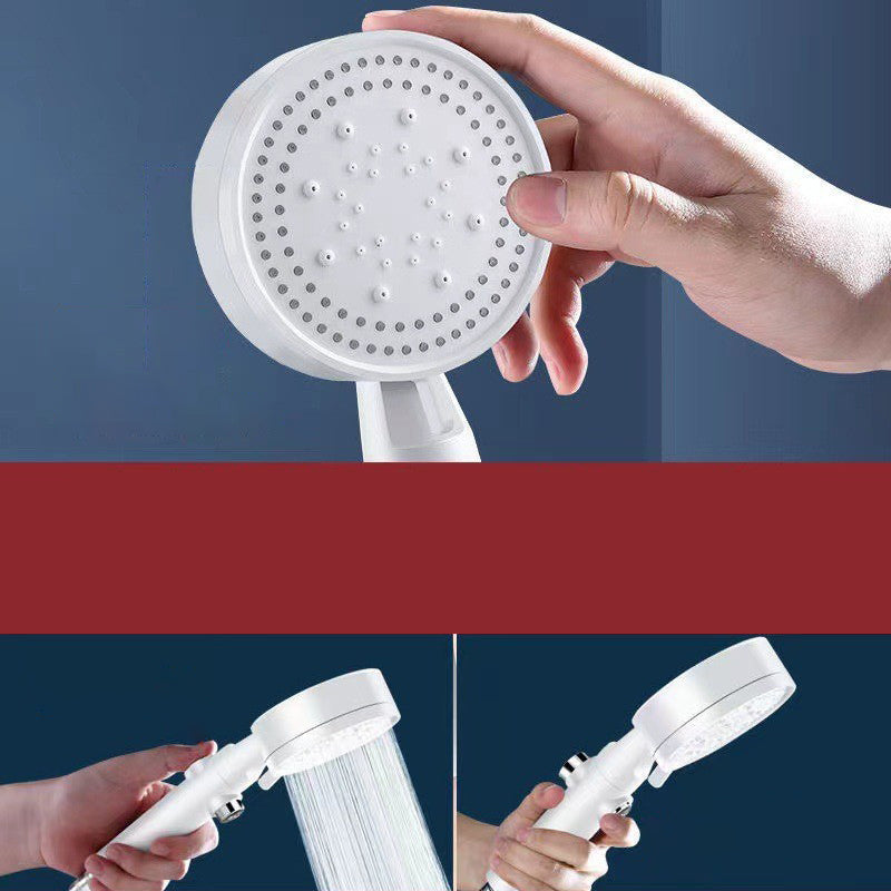 BowLift | 5 Sprays Shower Head Round Wall Mounted Plastic Wall Connector Holder Handheld Shower Head
