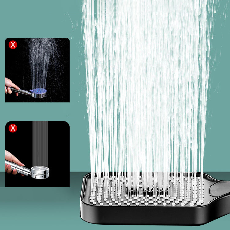 BowLift | Contemporary Handheld Supercharged Showerhead Square 3 Settings Spray Head