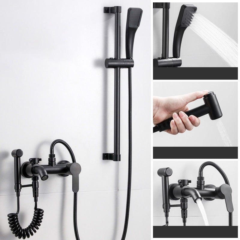 BowLift | Black Wall-Mounted Shower Head Combo Modern Metal Shower System