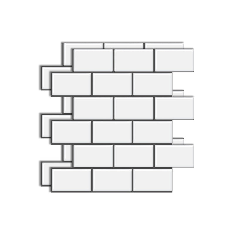 BowLift | Matte Square Peel & Stick Tile Stone Composite Subway Tile for Kitchen Backsplash