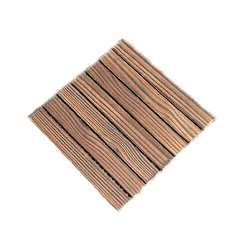 BowLift | Farmhouse Square Tile Floor Brown Pine Wood for Patio Garden