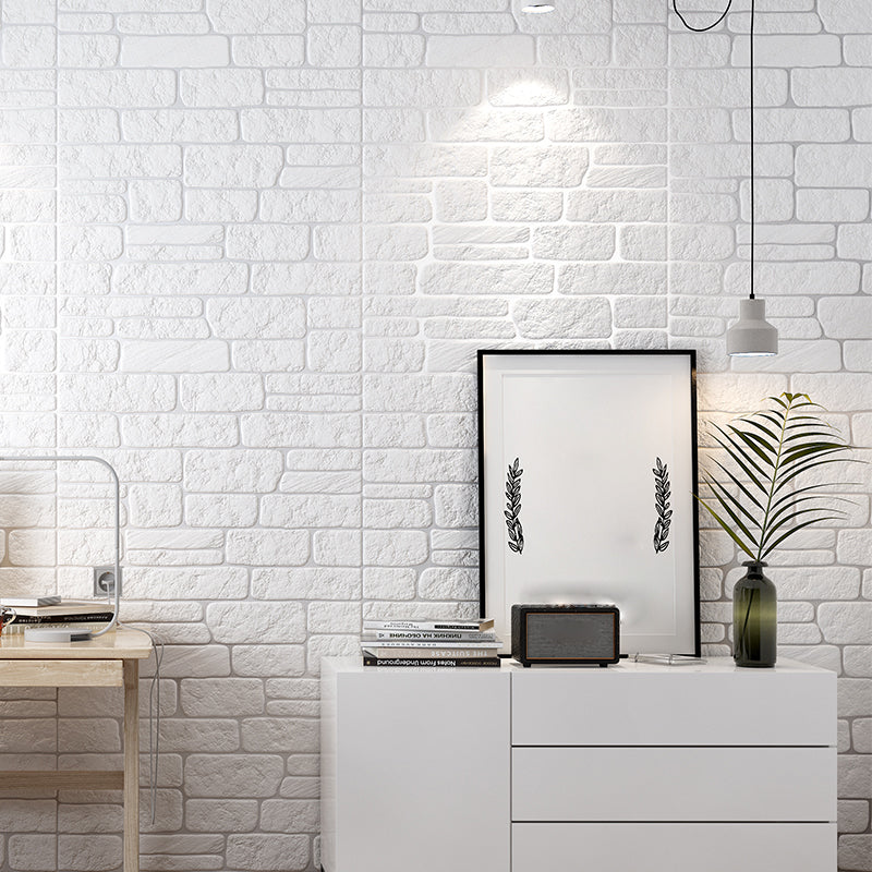 BowLift | Industrial 3D Brick Wall Plank Bathroom Living Room Wall Panel Set of 10