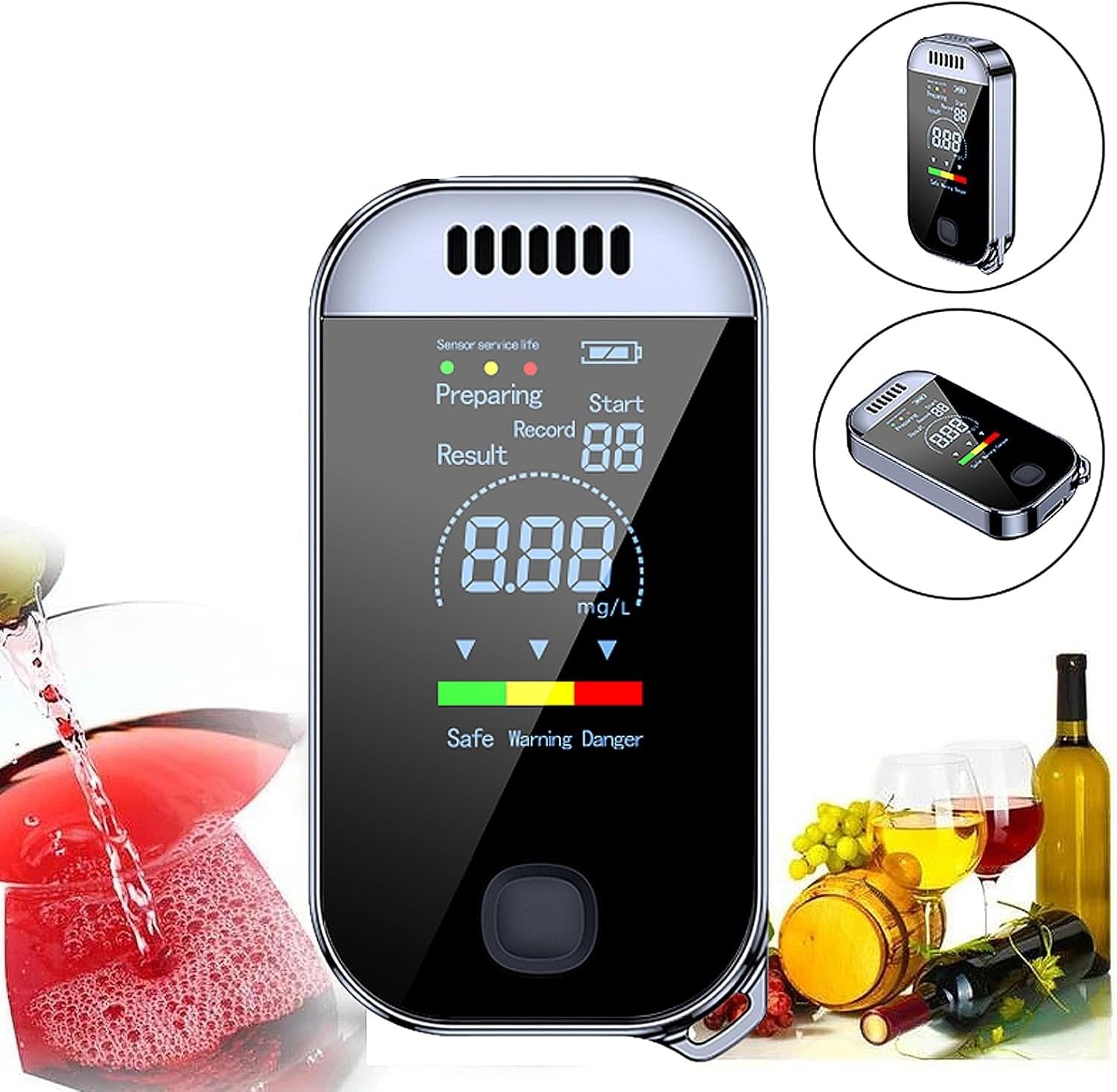 BowLift | Professional Breathalyzer Alcohol Meter | High-Precision, Contactless Design & Ideal for Home, Camping, or Safe Driving
