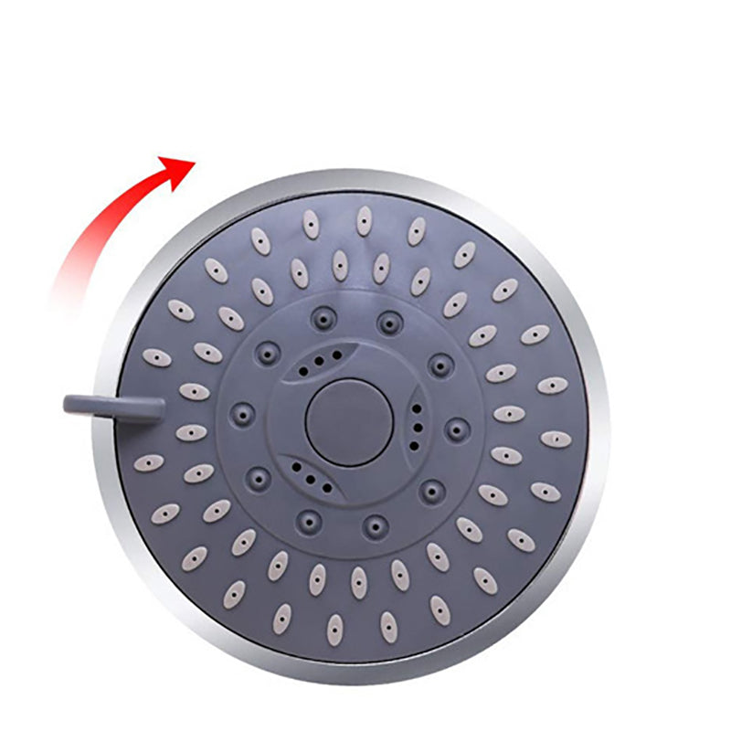 BowLift | 5 Sprays Showerhead Wall Mount Silver Round Fixed Showerhead