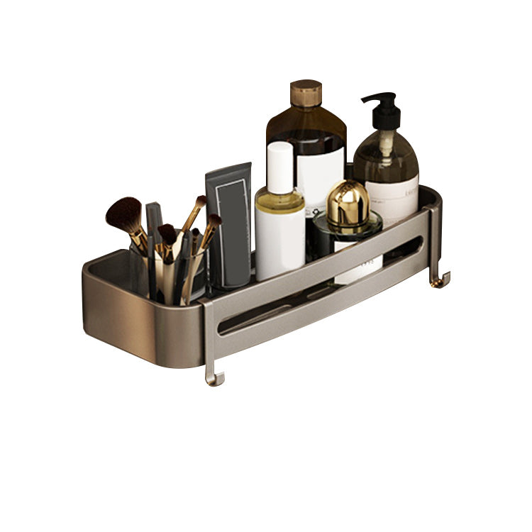 BowLift | Contemporary bathroom accessory set 3-piece bath shelf with hooks