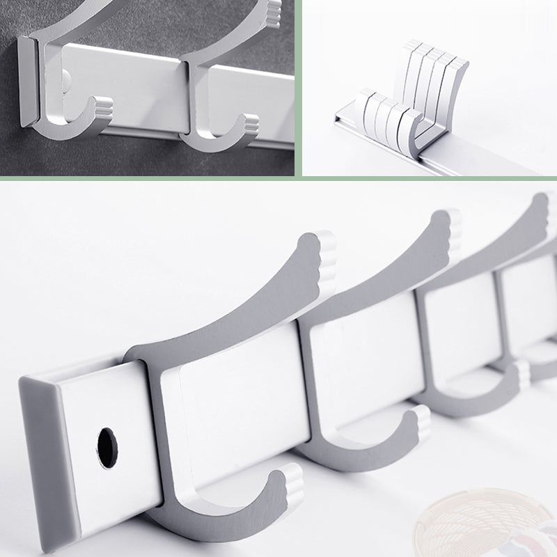 BowLift | Contemporary silver metal bathroom accessory set with towel rack