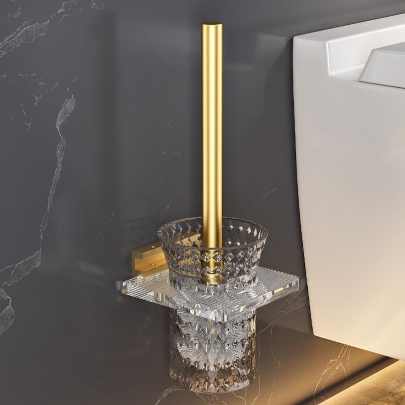 BowLift | 6-piece bathroom accessory set made of gold-colored metal bathroom hardware set