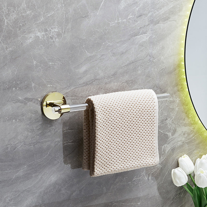 BowLift | 6-piece bathroom accessory set made of gold-colored metal bathroom hardware set