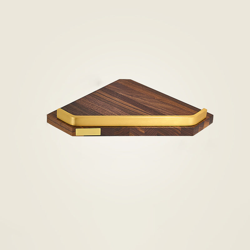 BowLift | 6-piece walnut bathroom accessory set metal gold bath hardware set