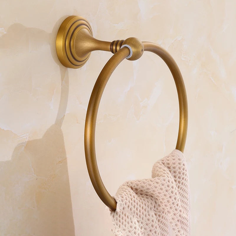 BowLift | 4-piece traditional bathroom accessory set Gold Brass bathroom accessory hardware set