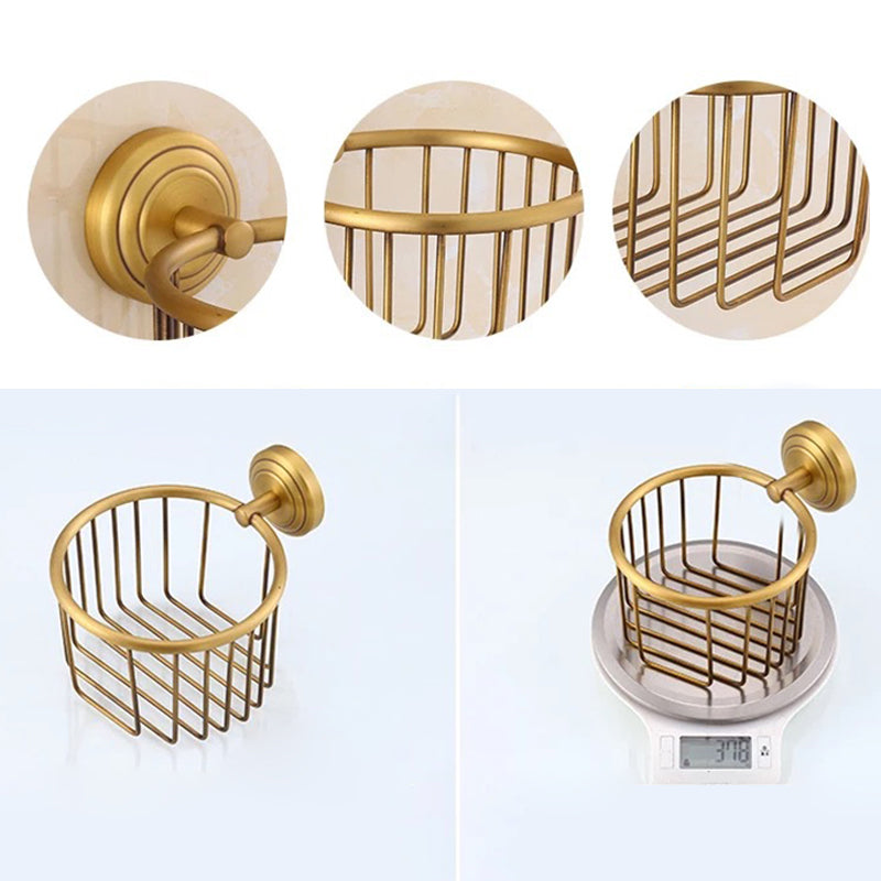 BowLift | 4-piece traditional bathroom accessory set Gold Brass bathroom accessory hardware set