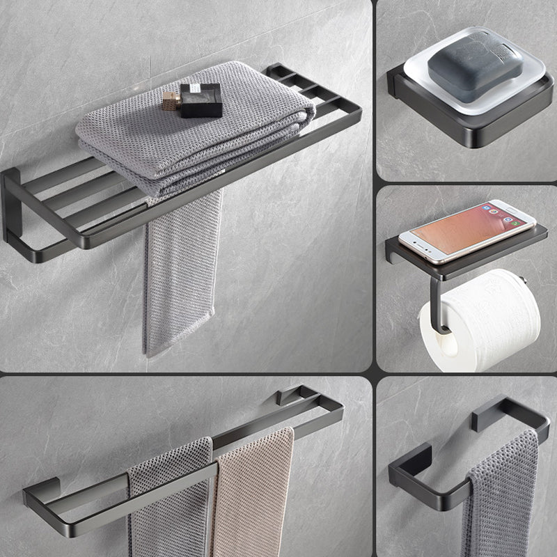 BowLift | Gray metal modern bathroom accessories as a single item or as a set
