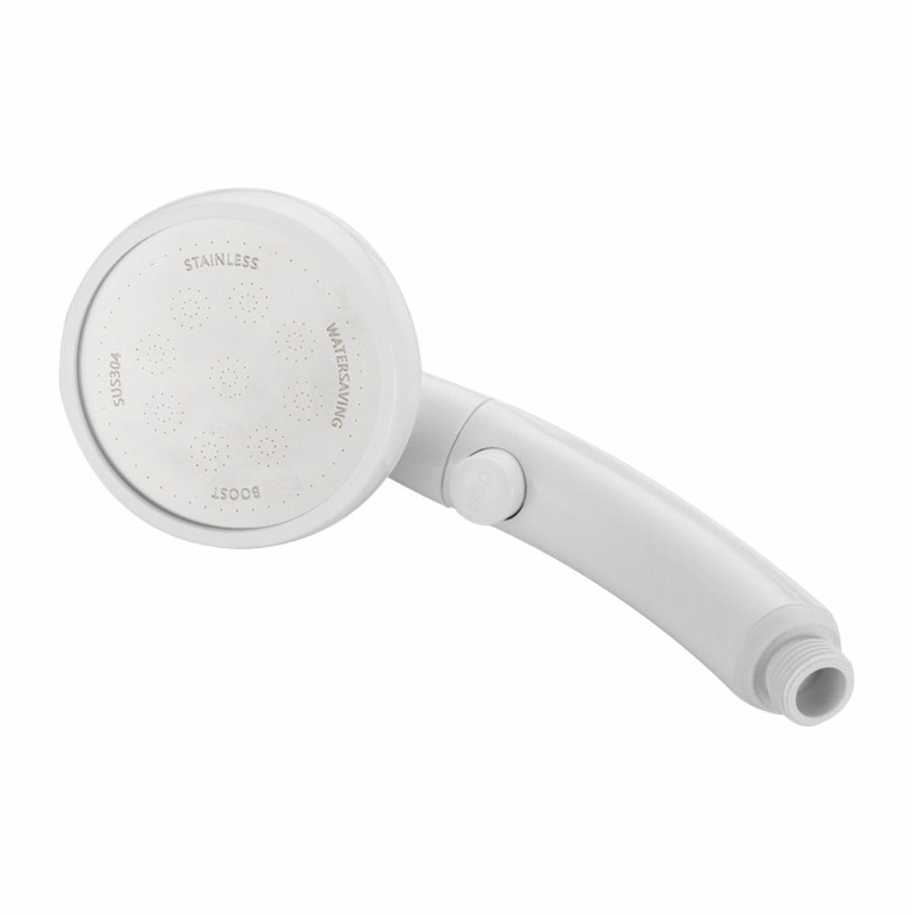 BowLift | Plastic Handheld Showerhead White Standard Spray Round Wall-mounted Swivel Showerhead
