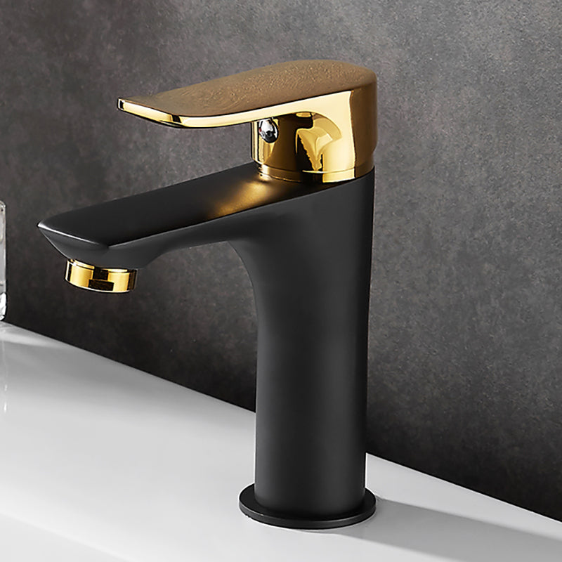 BowLift | Black-Gold Vessel Sink Faucet Lever Handle Low Arc Vessel Faucet