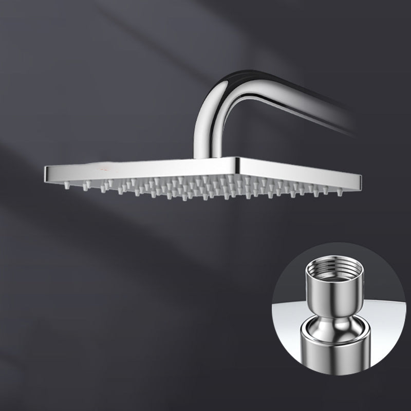 BowLift | Metal Shower Combo Contemporary Fixed Shower Head with Round and Rectangular Shape