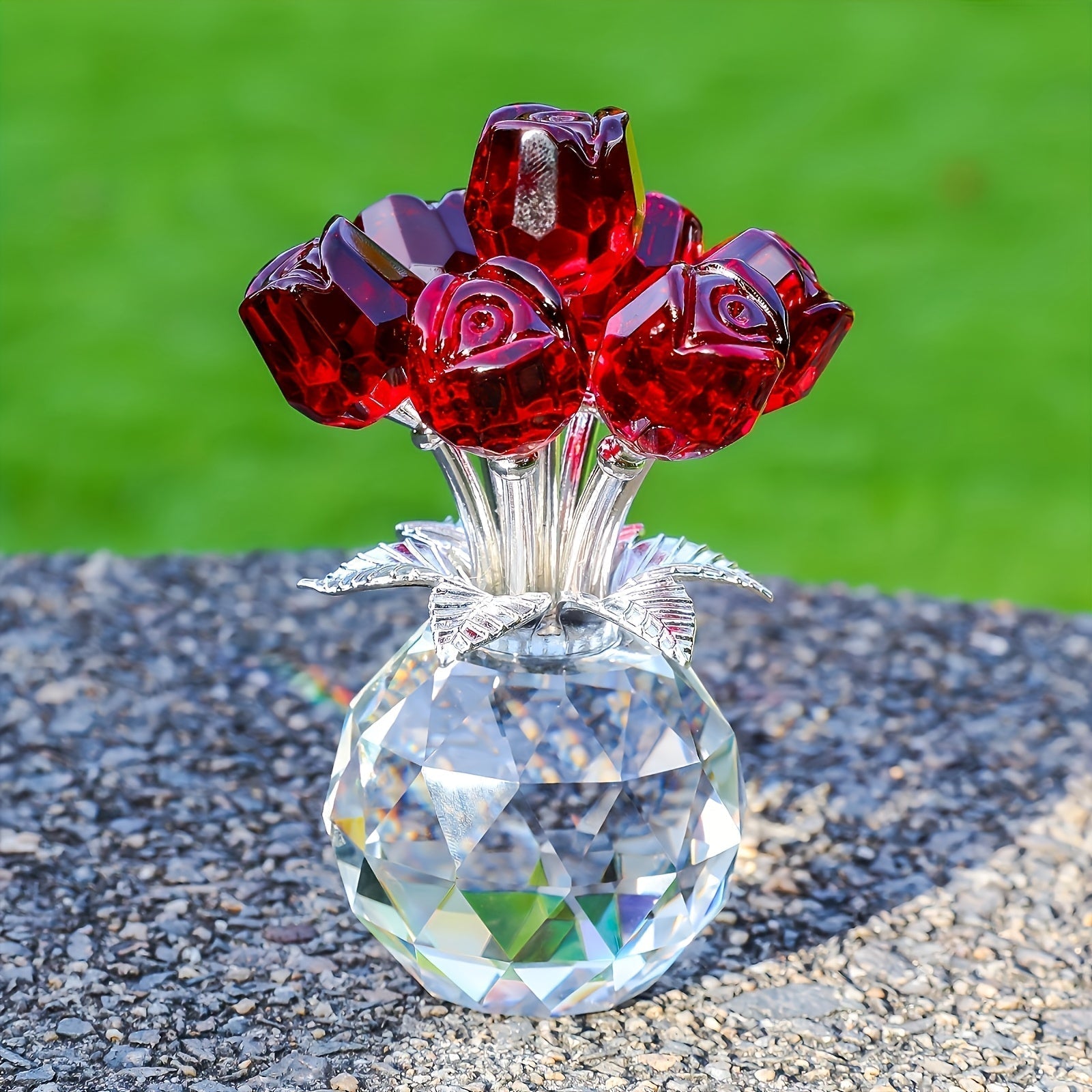 BowLift | Eternal Crystal Artificial Rose Bouquet – Everlasting Romantic Gift for Valentine’s Day, Anniversaries, Christmas, Mother's or Father's Day