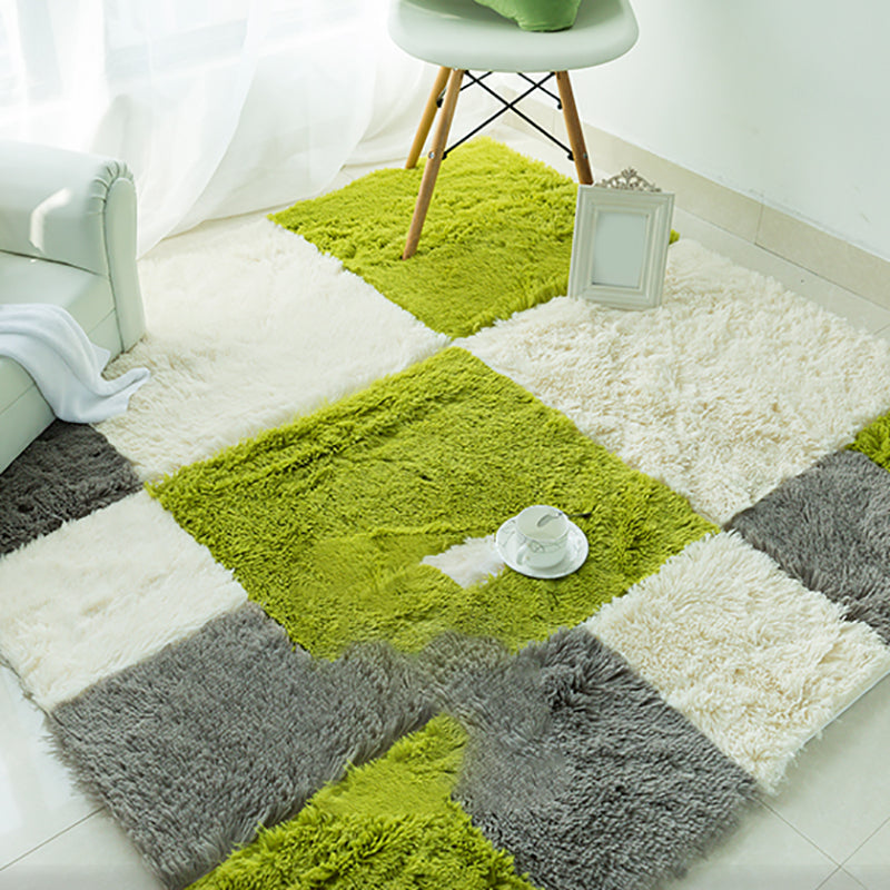 BowLift | Basic carpet tiles solid color long pile square bedroom carpet tiles