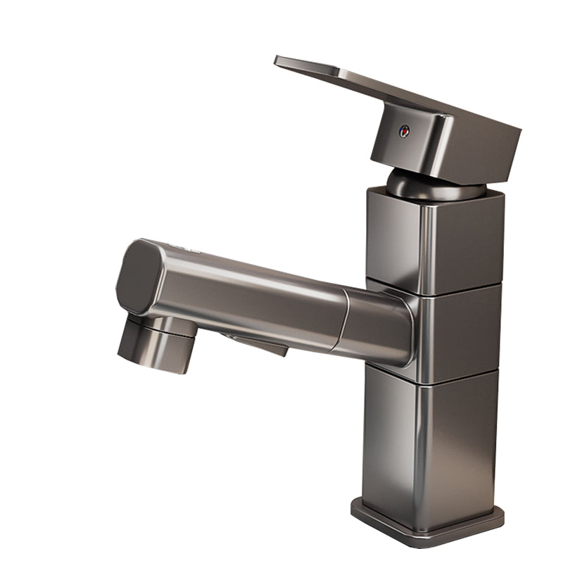 BowLift | Bathroom Vessel Faucet Swivel Spout Single Handle Faucet with Pull-Out Spray Head