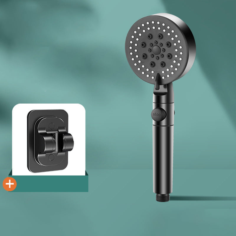 BowLift | Modern 6 Setting Shower Head Adjustable Spray Pattern Matt Black Round Shower Head