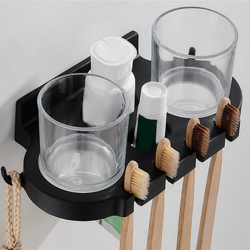 BowLift | Modern Bathroom Accessories Set Black Towel Bar Paper Holder Bathroom Accessories Kit