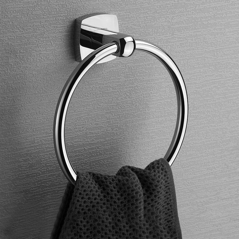 BowLift | Polished Chrome Modernism Bathroom Accessory Set Bath Shelf / Towel Bar / Bathrobe Hook Included