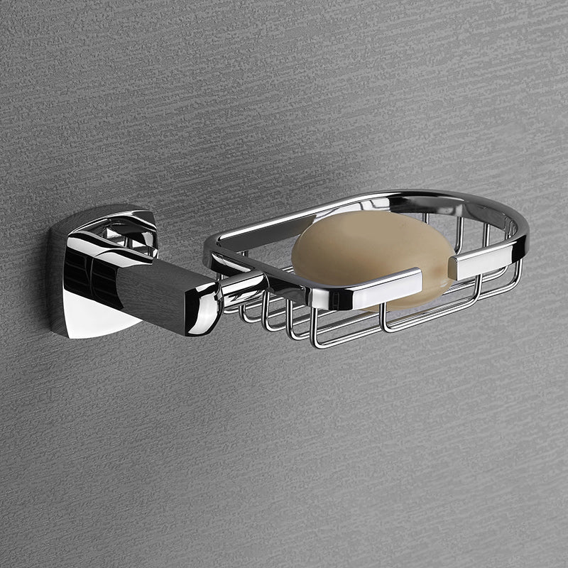 BowLift | Polished Chrome Modernism Bathroom Accessory Set Bath Shelf / Towel Bar / Bathrobe Hook Included