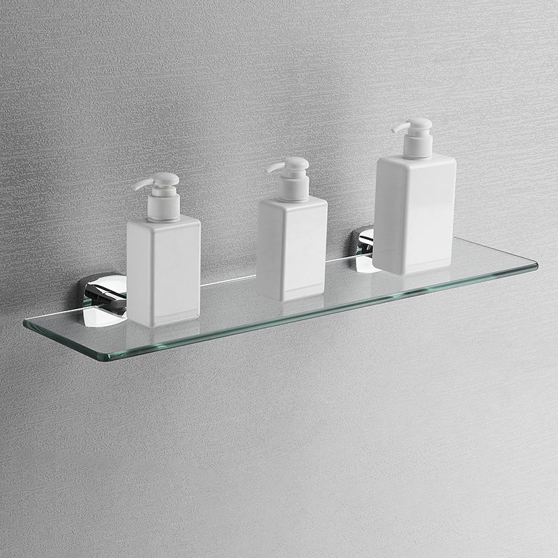 BowLift | Polished Chrome Modernism Bathroom Accessory Set Bath Shelf / Towel Bar / Bathrobe Hook Included