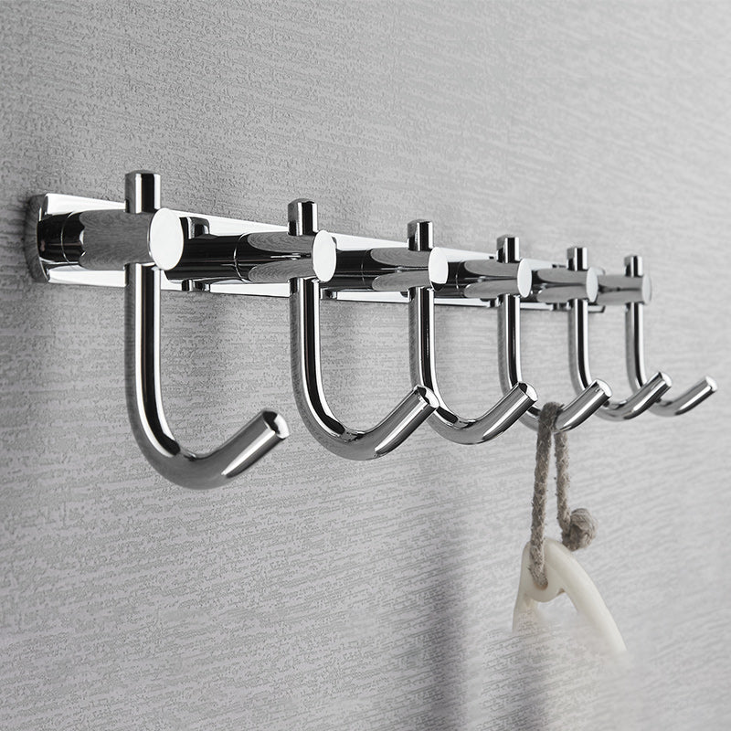 BowLift | Polished Chrome Modernism Bathroom Accessory Set Bath Shelf / Towel Bar / Bathrobe Hook Included