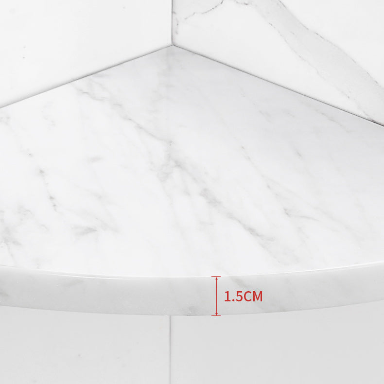 BowLift | 2-piece bathroom fitting set metal and marble bathroom shelf set