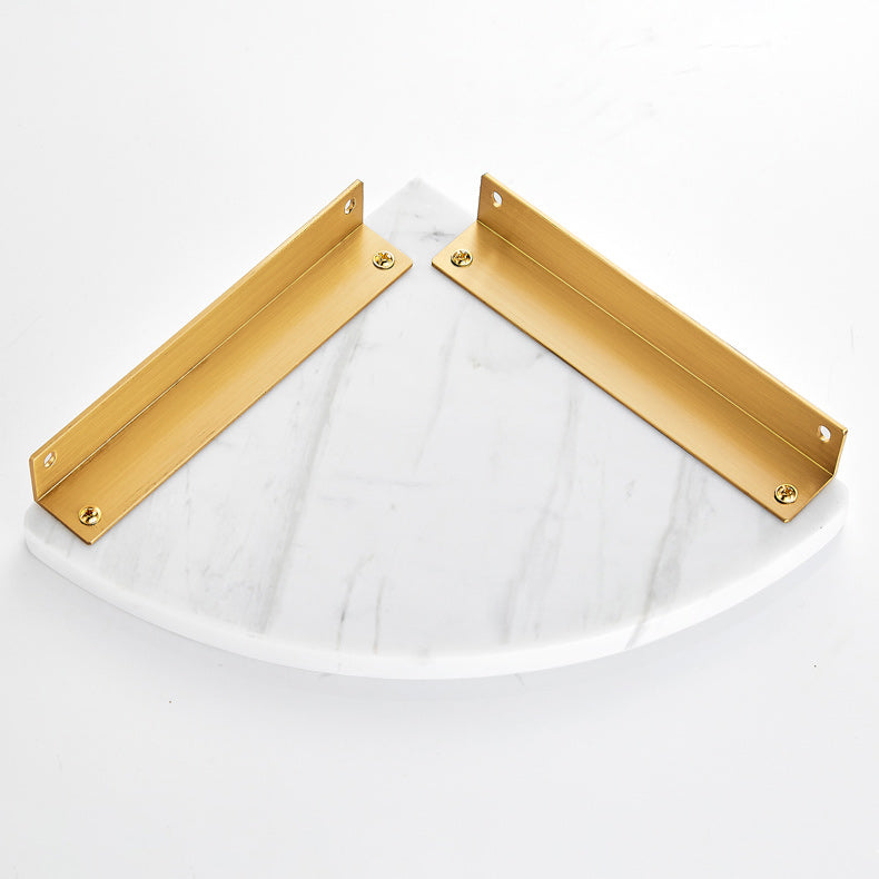 BowLift | 2-piece bathroom fitting set metal and marble bathroom shelf set