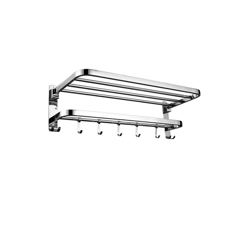 BowLift | Contemporary bathroom accessory set made of chrome-plated stainless steel with bathrobe hooks/towel rail